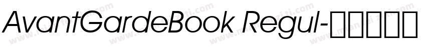 AvantGardeBook Regul字体转换